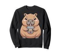 Kawaii Capybara Bubble Tea Boba Lover Sweatshirt