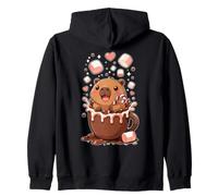 Kawaii Capybara Chocolat Chaud Guimauve Capybara Au Chocolat Sweat à Capuche