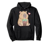 Kawaii Capybara Drink Bubble Boba Tea Capybara pour Filles et Enfants Sweat à Capuche
