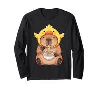 Kawaii Capybara Duck Ramen Cute Anime Noodles Manche Longue
