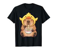 Kawaii Capybara Duck Ramen Cute Anime Noodles T-Shirt