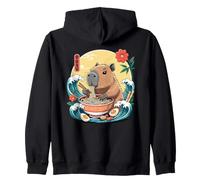 Kawaii Capybara Mangeant des Ramen - Vagues du Bol Sweat à Capuche