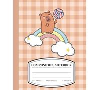 Kawaii Capybara Volleyball Notebook - Cute Wide-Ruled Composition Book for Girls, Boys, Students, Kids: A Splash of Cuteness, Kawaii Capybara ... and Animal Lovers Who Dream in Watercolors