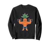 Kawaii Carottes Levage Poids Végétarien Vegan Bodybuilder Sweatshirt