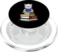 Kawaii Cartoon Kids Girls Books Reading Polar Bear Lover PopSockets PopGrip pour MagSafe