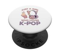 Kawaii Casque Kpop Just A Girl Who Loves K-Pop K Pop Girl PopSockets PopGrip Adhésif