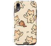 Kawaii Cat Cartoon Funny Mischief Kitty Chaos Pattern Coque pour iPhone XR