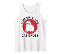 Kawaii Cat Ghost J'aime Vraiment Mignon Cat Ghost Lover Débardeur