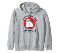 Kawaii Cat Ghost J'aime Vraiment Mignon Cat Ghost Lover Sweat à Capuche