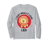 Kawaii Cat I Just Really Love Cute Lion Lover Manche Longue