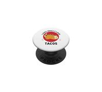 Kawaii Cat, J'aime Vraiment Les Chats Mignons, Amateur de Tacos PopSockets PopGrip Adhésif