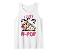 Kawaii Cat Kpop N'écoutez Pas Toujours K-Pop K Pop Girl Débardeur