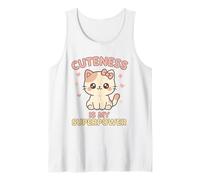 Kawaii Cat - La Mignonne est ma Superpuissance Débardeur