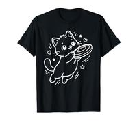 Kawaii Cat Lanceur de Disque Volant Mignon T-Shirt Graphique avec Valeur