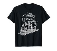 Kawaii Cat Railroader Voie ferrée T-Shirt Graphique avec Valeur