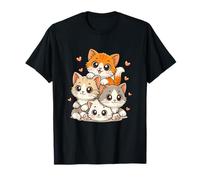 Kawaii Cats Gang Cute Cat Lover Women Girls T-Shirt