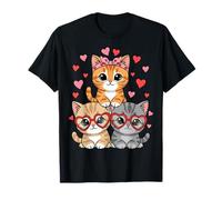 Kawaii Cats Heart Pastel Anime Kitty Love Aesthetic T-Shirt