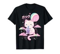 Kawaii Chat Buvant du Thé Boba Bubble Tea Japon T-Shirt