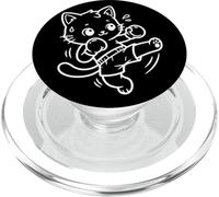 Kawaii Chat Kickboxing Taekwondo Sanda PopSockets PopGrip pour MagSafe