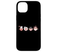 Kawaii Chat Mignon Valentine Hearts Tasse à thé Kitty Coque pour iPhone 14 Plus