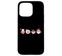 Kawaii Chat Mignon Valentine Hearts Tasse à thé Kitty Coque pour iPhone 15 Pro Max