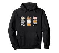 Kawaii Chat Pain Races Grille Anime Neko Doodle Maine Coon Sweat à Capuche