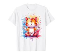Kawaii Chat Yoga Zen Harmonie Mignon Yoga Chat Méditation Pose T-Shirt