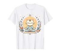 Kawaii Chat Yoga Zen Harmonie Mignon Yoga Chat Méditation Pose T-Shirt