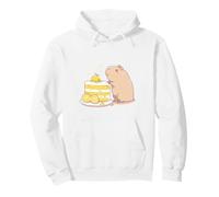 Kawaii Chibi Capybara avec Une Tranche de gâteau Yuzu Art Mignon Sweat à Capuche