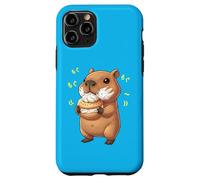 Kawaii Chibi Capybara grignote joyeusement Une marmotte d'eau Amusante Coque pour iPhone 11 Pro