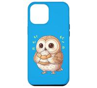 Kawaii Chibi Hibou de Nuit Oiseau Heureux Munching Coque pour iPhone 12 Pro Max