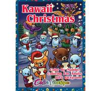 Kawaii Christmas Color by Number Coloring for Adults Black Background: With Adorable Ornaments, Fun Santa, Cute Animals, Holiday Dragons, and More!