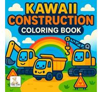 Kawaii Construction Coloring Book: A Super Cute Building Site Coloring Book with Adorable Machines, Tools & Animals