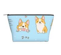 Kawaii Corgi Chien Mignon, Trousse de Toilette Trousse de Maquillage Sac à cosmétiques Trousse de Toilette de Voyage Portable