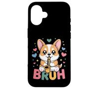 Kawaii Corgi Saxophone Bruh Mignon Drôle Chien Musique Meme Coque pour iPhone 16