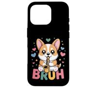 Kawaii Corgi Saxophone Bruh Mignon Drôle Chien Musique Meme Coque pour iPhone 16 Pro