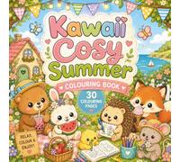 Kawaii Cosy Summer Colouring Book: Relax and Unwind with 30 Sweet Summer Colouring Pages