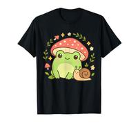 Kawaii Cottagecore Chapeau en Forme de Grenouille, Escargot, Champignon T-Shirt