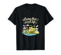 Kawaii Cottagecore Frog Lait à Boire dans Un étang T-Shirt