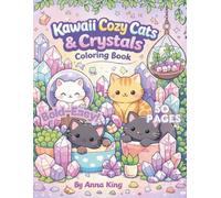 Kawaii Cozy Cats & Crystals Coloring Book: Cute Houseplants, Magical Crystals, and Relaxing Cat Scenes for Stress Relief, Creativity, and Mindful Fun