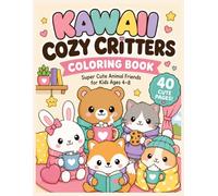 Kawaii Cozy Critters Coloring Book: 40 Cute & Easy Coloring Pages for Kids Ages 4-8 | Adorable Animals, Cozy Scenes, Sweet Friends & Relaxing Fun