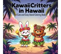 Kawaii Critters in Hawaii: A Cute and Cozy Island Coloring Book: Adorable Animals Enjoying Tropical Fun, Hula, and Island Vibes