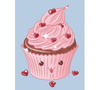 Kawaii Cupcake Notebook: Cute Pink Dessert Journal for Girls, Teens, and Bakery Lovers