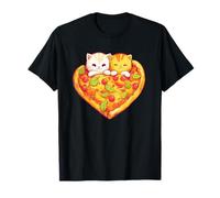 Kawaii Cute Cats Pizza, Dessin animé, Cuisine Italienne T-Shirt
