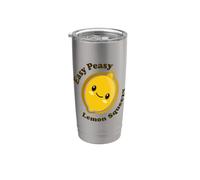 Kawaii Cute Easy Peasy Citron Squeezy Funny Fruit Food Pun Gobelet isotherme en acier inoxydable double paroi