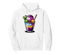 Kawaii Cute Halo Bowl Smiling Character Colorful Layers Art Sweat à Capuche