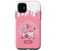Kawaii Cute Pink Cow, Strawberry Milk Girl Coque pour iPhone 11