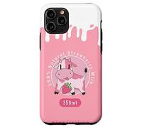 Kawaii Cute Pink Cow, Strawberry Milk Girl Coque pour iPhone 11 Pro