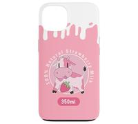 Kawaii Cute Pink Cow, Strawberry Milk Girl Coque pour iPhone 13
