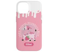 Kawaii Cute Pink Cow, Strawberry Milk Girl Coque pour iPhone 14